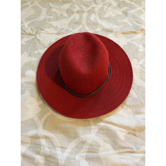 Anthropologie Cusco rancher hat red maroon one size - Picture 2 of 6